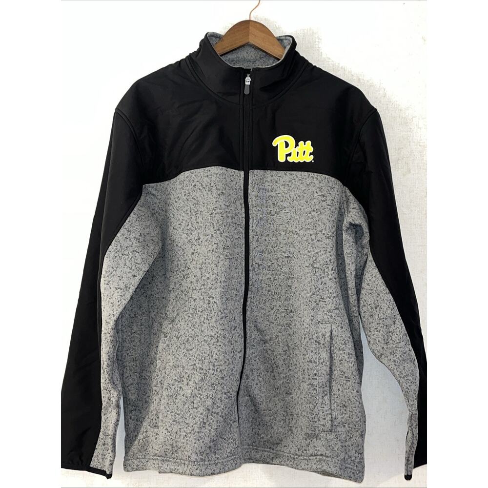 Pitt Panthers Men’s Full Zip Thermal Jacket Size 2XL NWOT Black And Gray